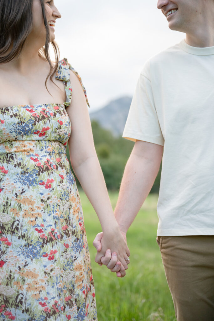 Couple holding hands