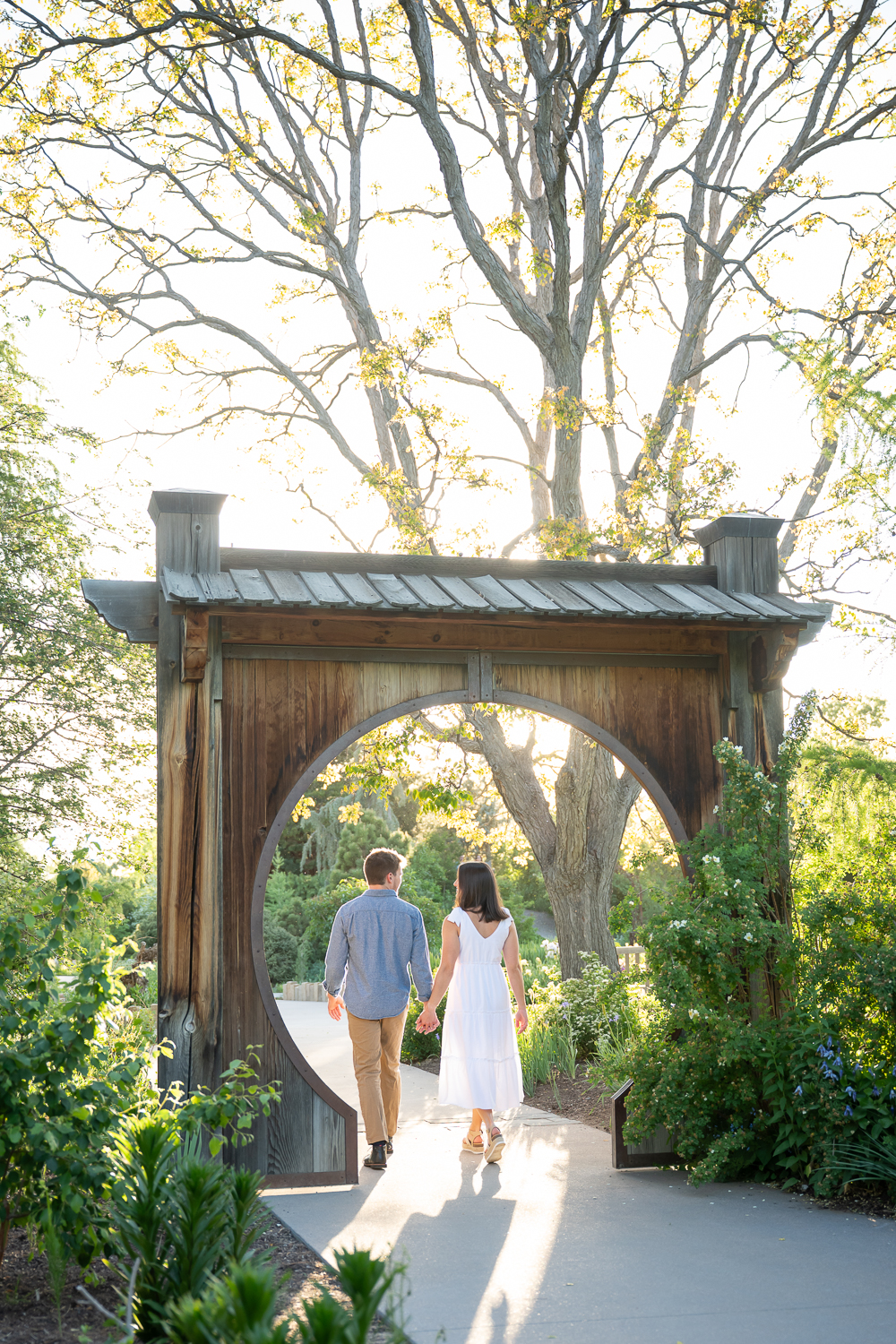 Denver Botanic Garden engagement photography, japanese garden