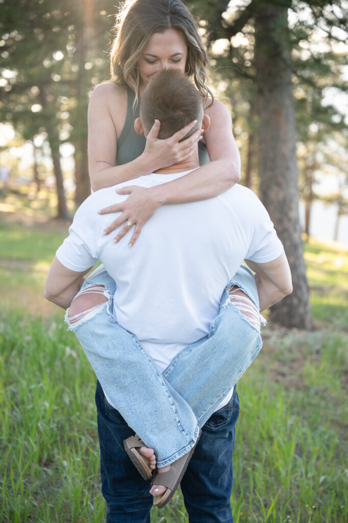 couple in love at Lookout Mountain, denver engagement photographer