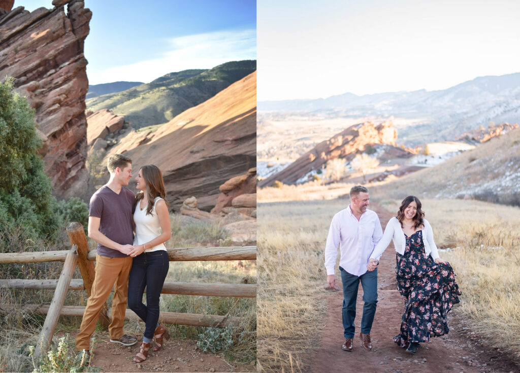 happy couples at red rocks, colorado