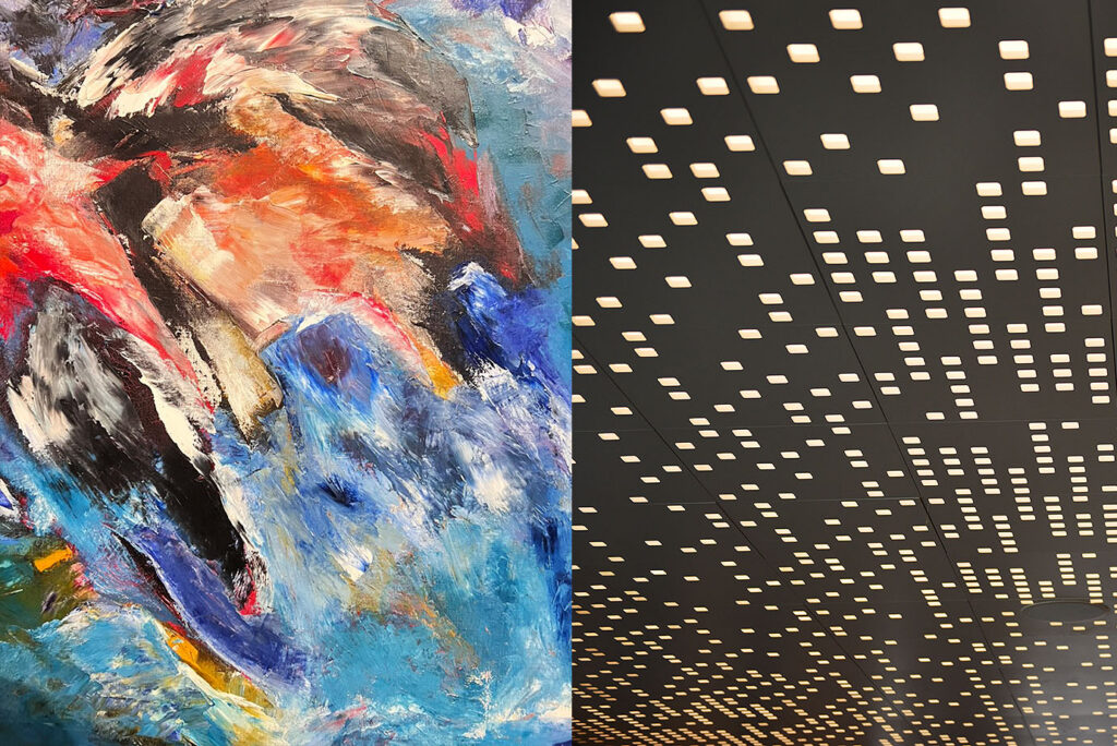 Denver Museum of Art painting and light installation