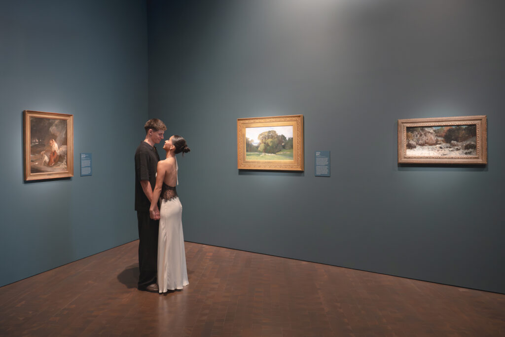 couple in a gallery at denver art museum