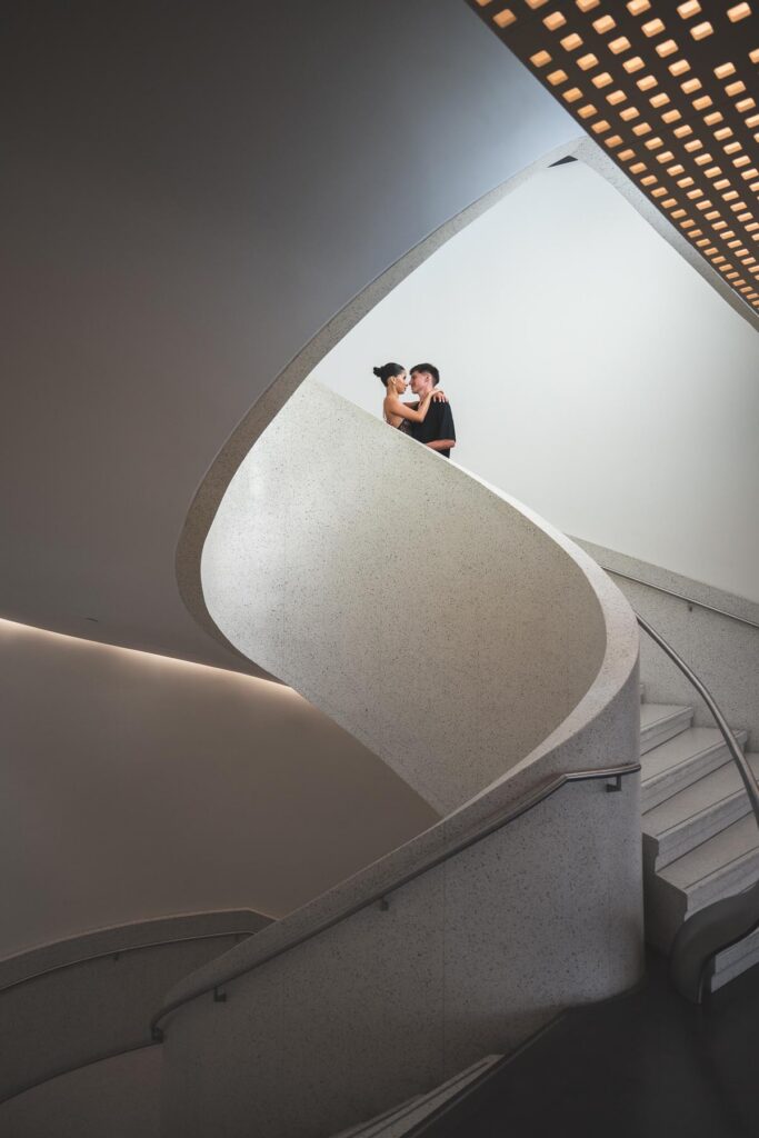 interesting staircase denver museum of art