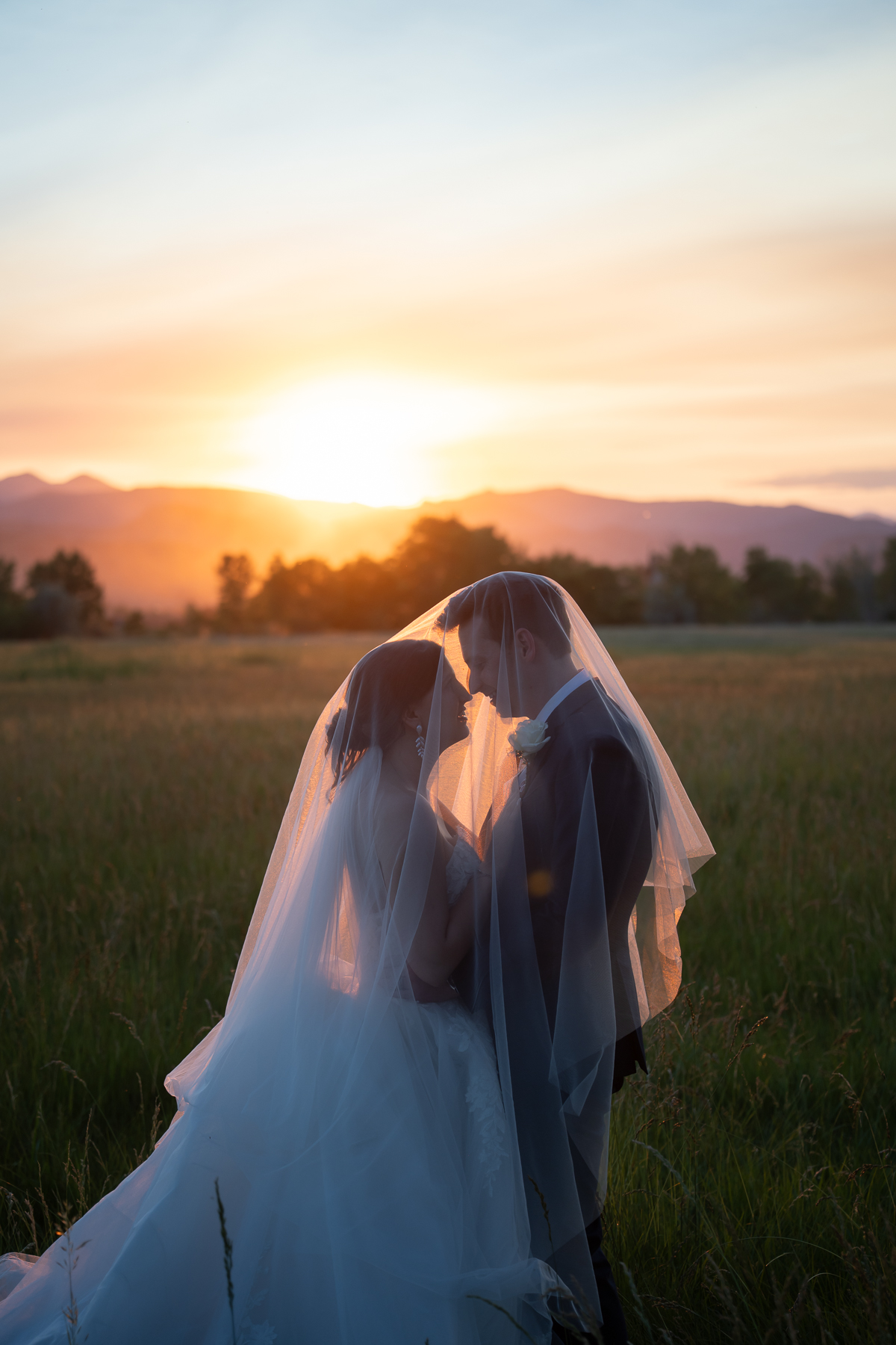 wedding sunset at Shupe Homestead